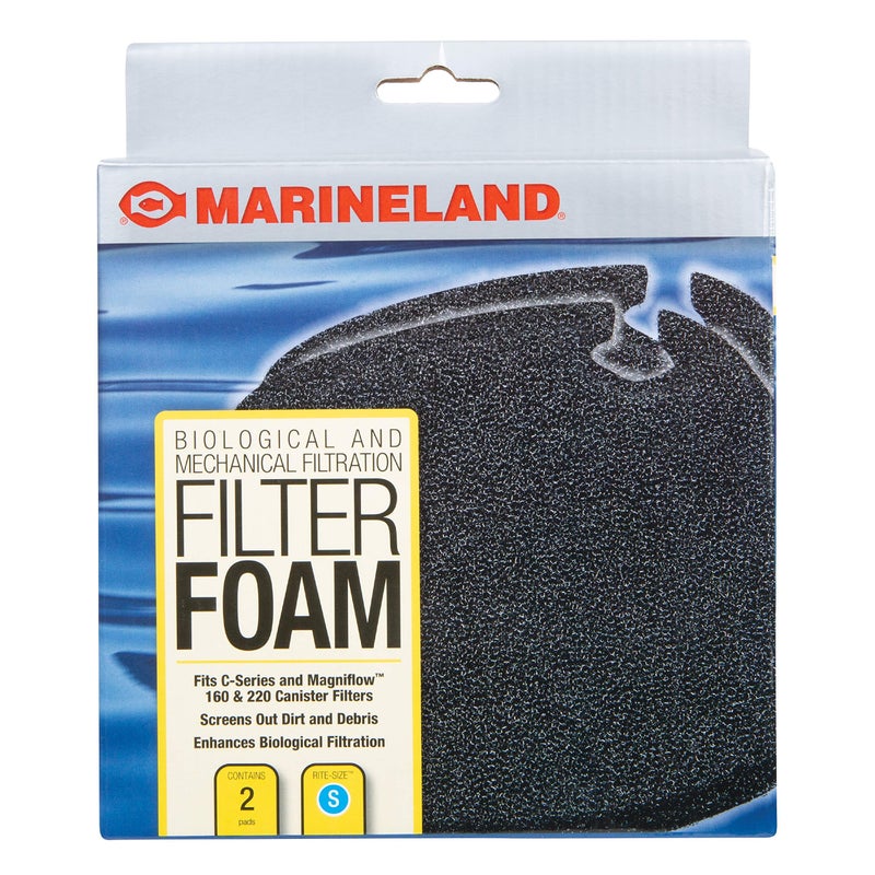 Marineland Filter Foam 2 Count, Supports Biological And Mechanical aquarium Filtration, Rite-Size S - Image 1